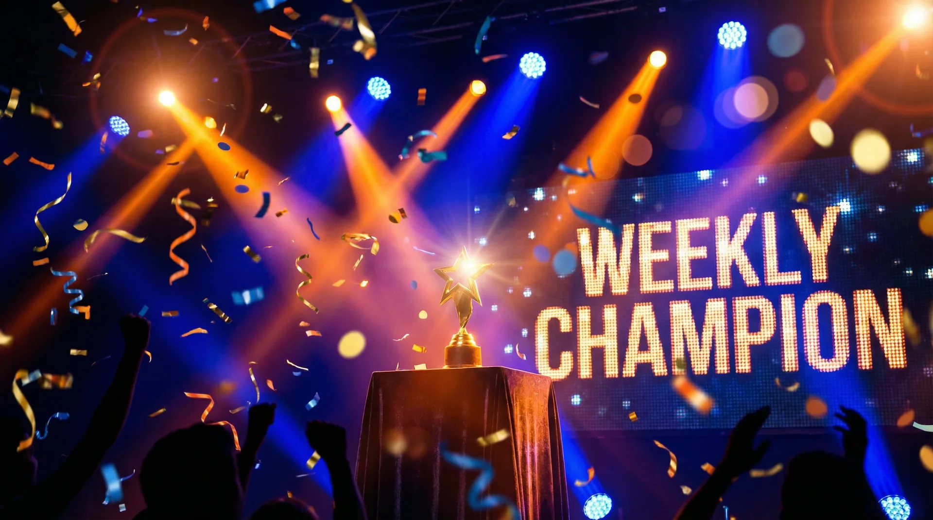 每日大赛mrds 本周冠军颁奖典礼现场